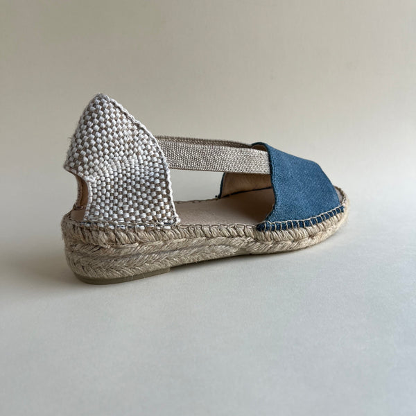 Sandalia lona azul